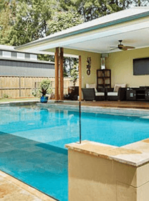 Glass Wall Feature Pool