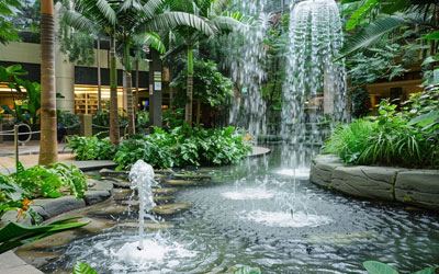 Swimming pool waterfalls & fountains