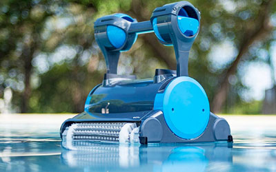 Automatic robotic pool cleaner